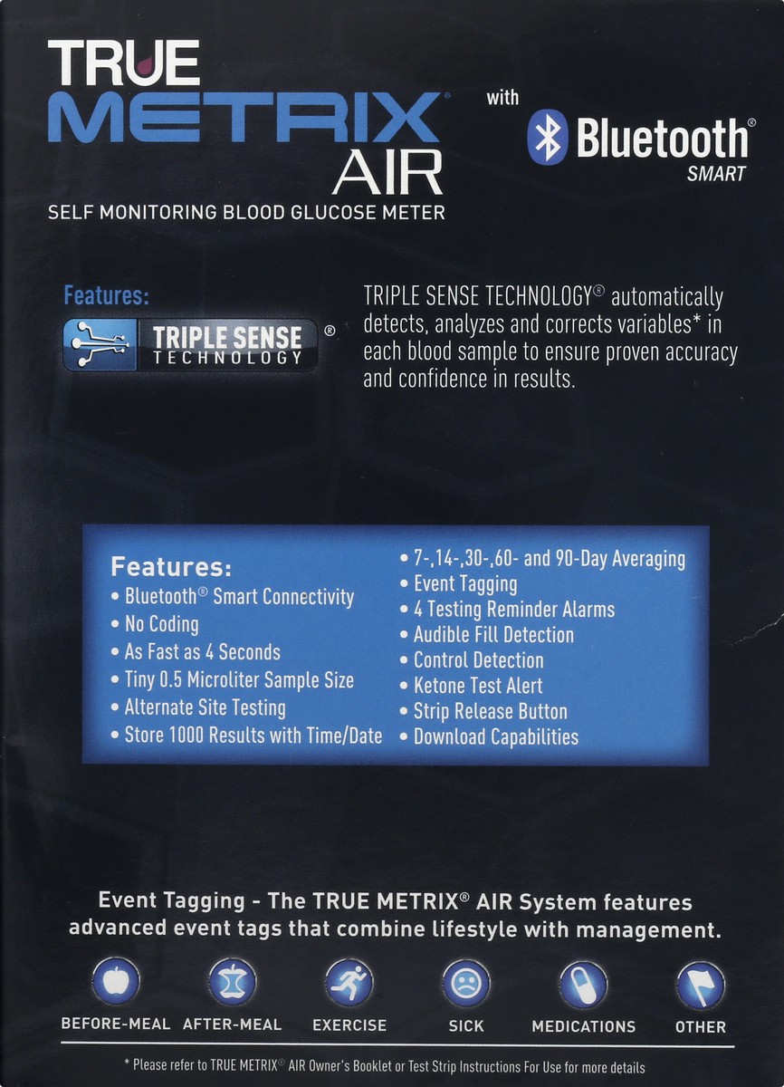slide 6 of 11, True Metrix Air Bluetooth Smart Self Monitoring Blood Glucose Meter 1 ea, 1 ct