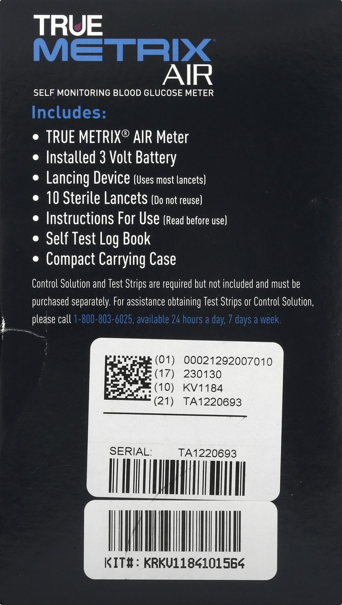 slide 3 of 11, True Metrix Air Bluetooth Smart Self Monitoring Blood Glucose Meter 1 ea, 1 ct