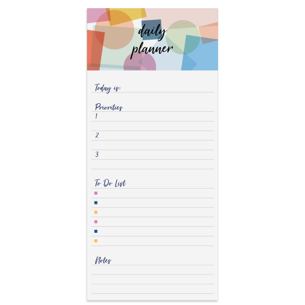 slide 1 of 1, Office Depot Undated Daily Planner List Pad, 4'' X 9'', Tangy Terrazo, 1 ct