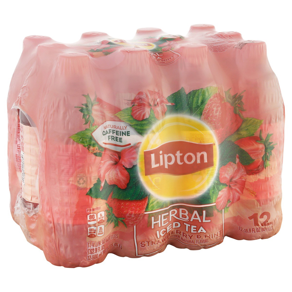 slide 2 of 9, Lipton Herbal Iced Tea Strawberry & Mint Flavor 16.9 Fluid Ounce - 202.8 oz, 202.8 oz