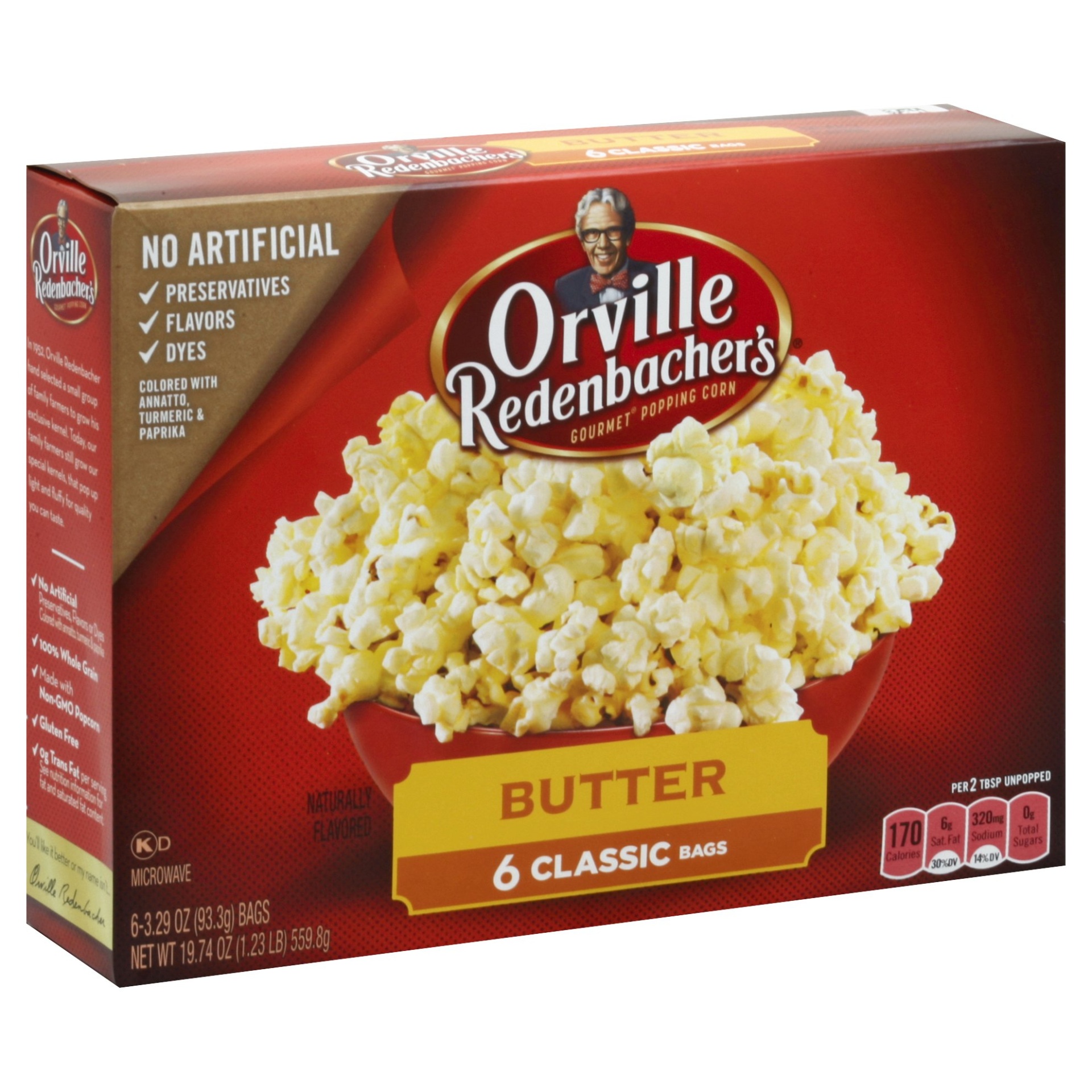Orville Redenbachers Classic Bag Butter Popcorn 6 Ct 329 Oz Shipt