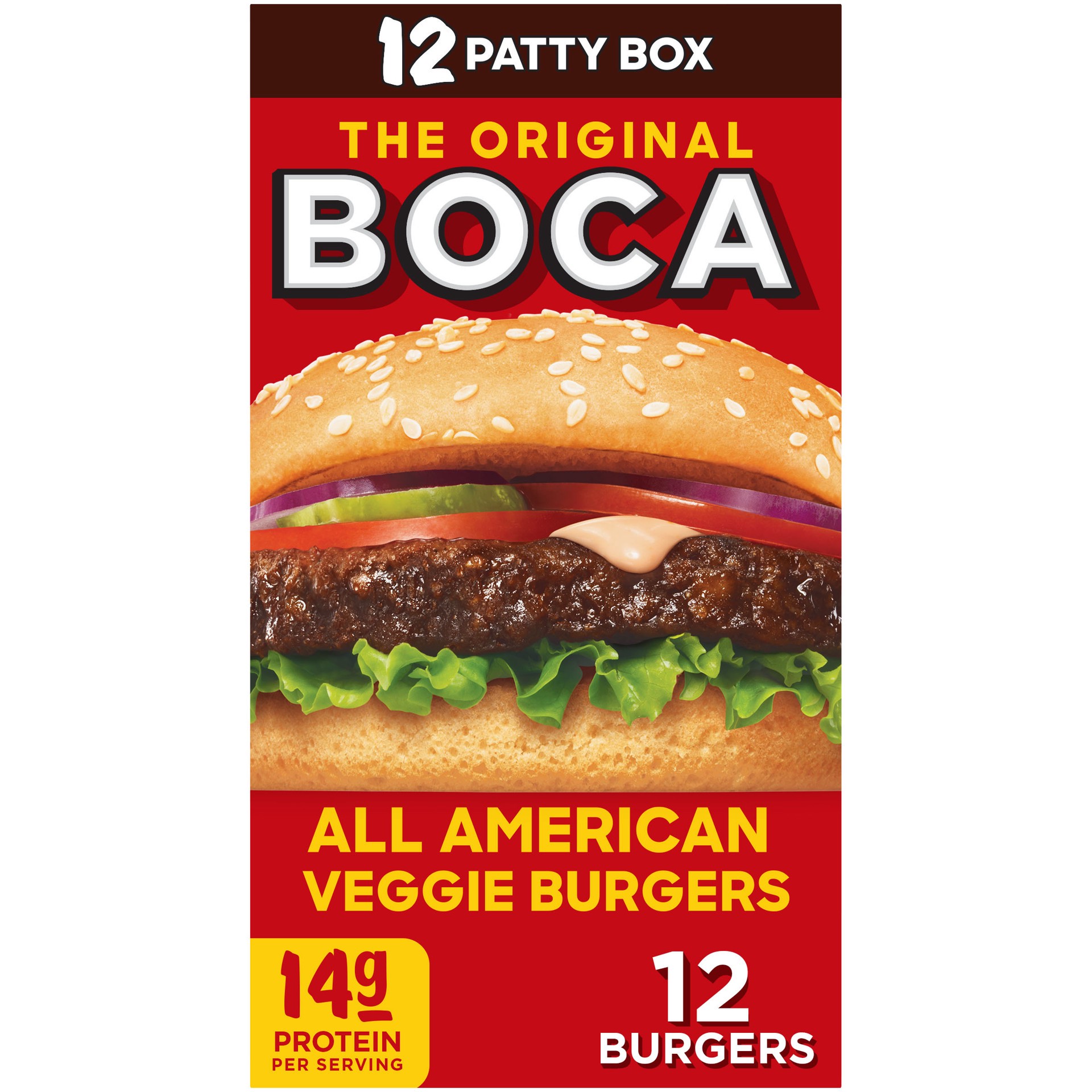 slide 1 of 9, BOCA All American Veggie Burgers, 12 ct Box, 12 ct