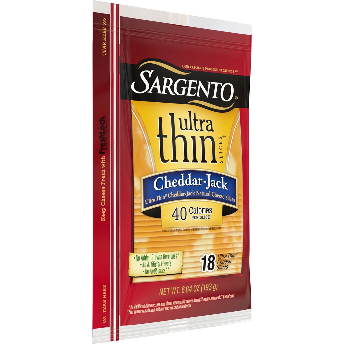 slide 2 of 12, Sargento Ultra Thin Cheddar-Jack Natural Cheese Slices 18 ct Pack, 6.84 oz