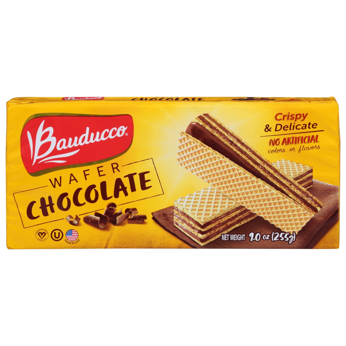 slide 1 of 15, Bauducco Chocolate Wafer 9.0 oz, 9 oz