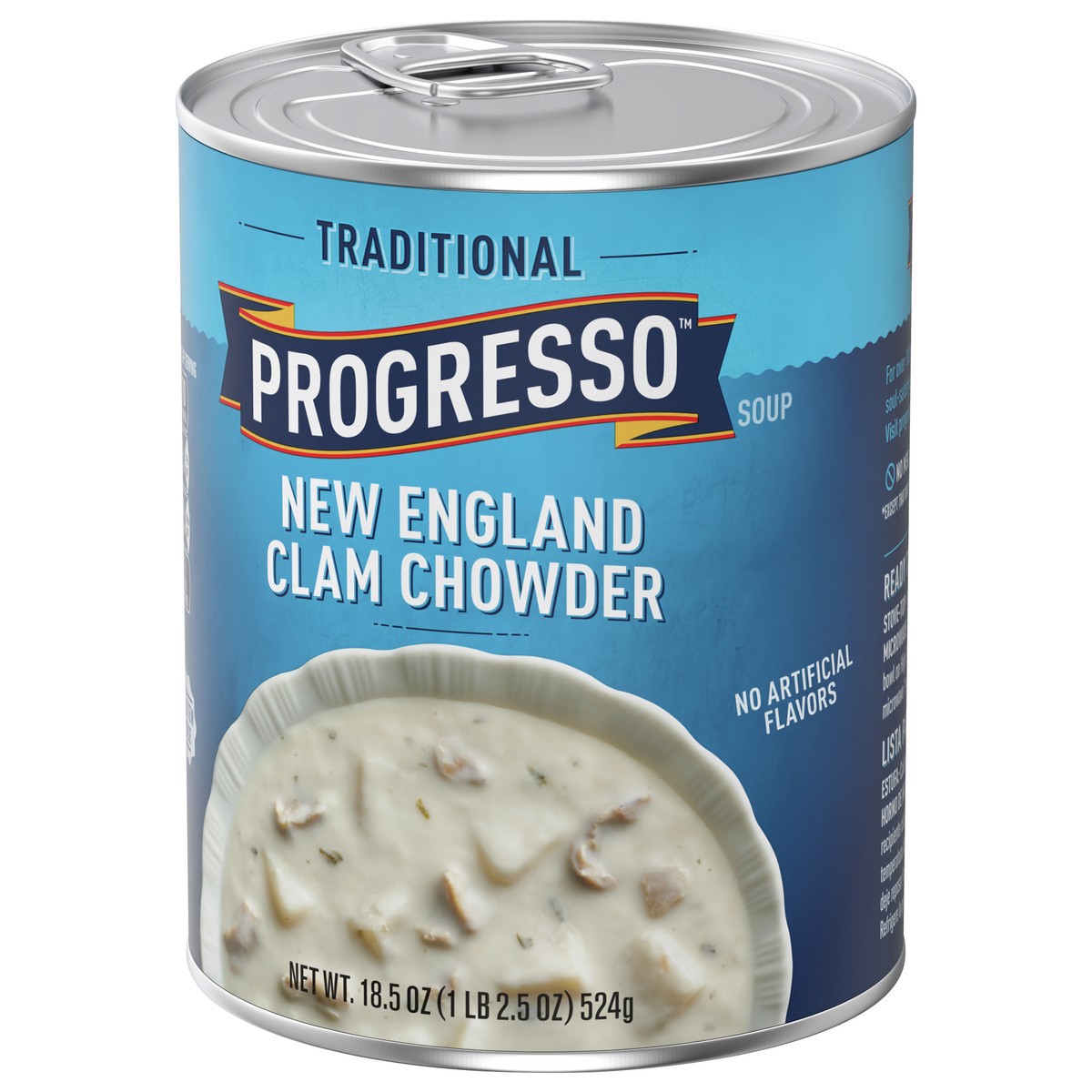 slide 3 of 12, Progresso New England Clam Chowder Soup, Traditional Canned Soup, Gluten Free, 18.5 oz, 18.5 oz
