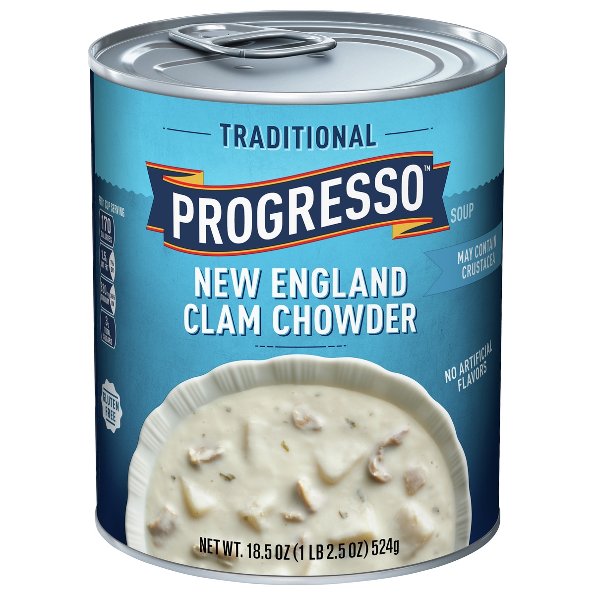 slide 1 of 1, Progresso Traditional, New England Clam Chowder Soup, Gluten Free, 18.5 oz., 18.5 oz