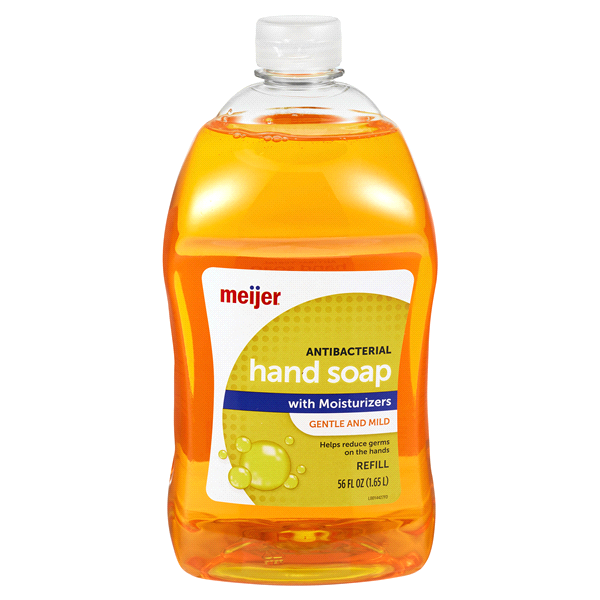 slide 1 of 1, Meijer Antibacterial Hand Soap Refill, Original Scent, 56 oz