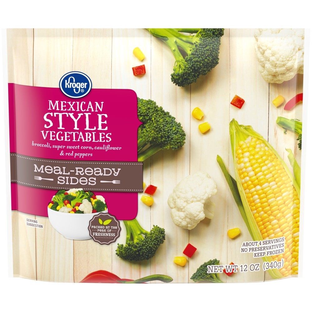 slide 1 of 1, Kroger Meal-Ready Sides Mexican Style Vegetables, 12 oz