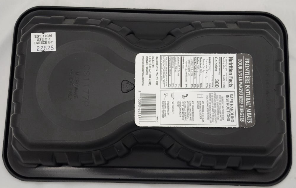 slide 2 of 2, Frontiere Natural Meats Wagyu Beef Patties, 21.32 oz