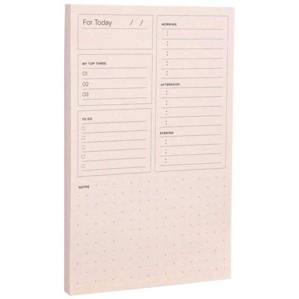 slide 6 of 6, Noted By Post-It Plan Your Day Notes, 4-15/16"" X 7-3/4"", Pink, 100 Sheets Per Pad, 100 ct