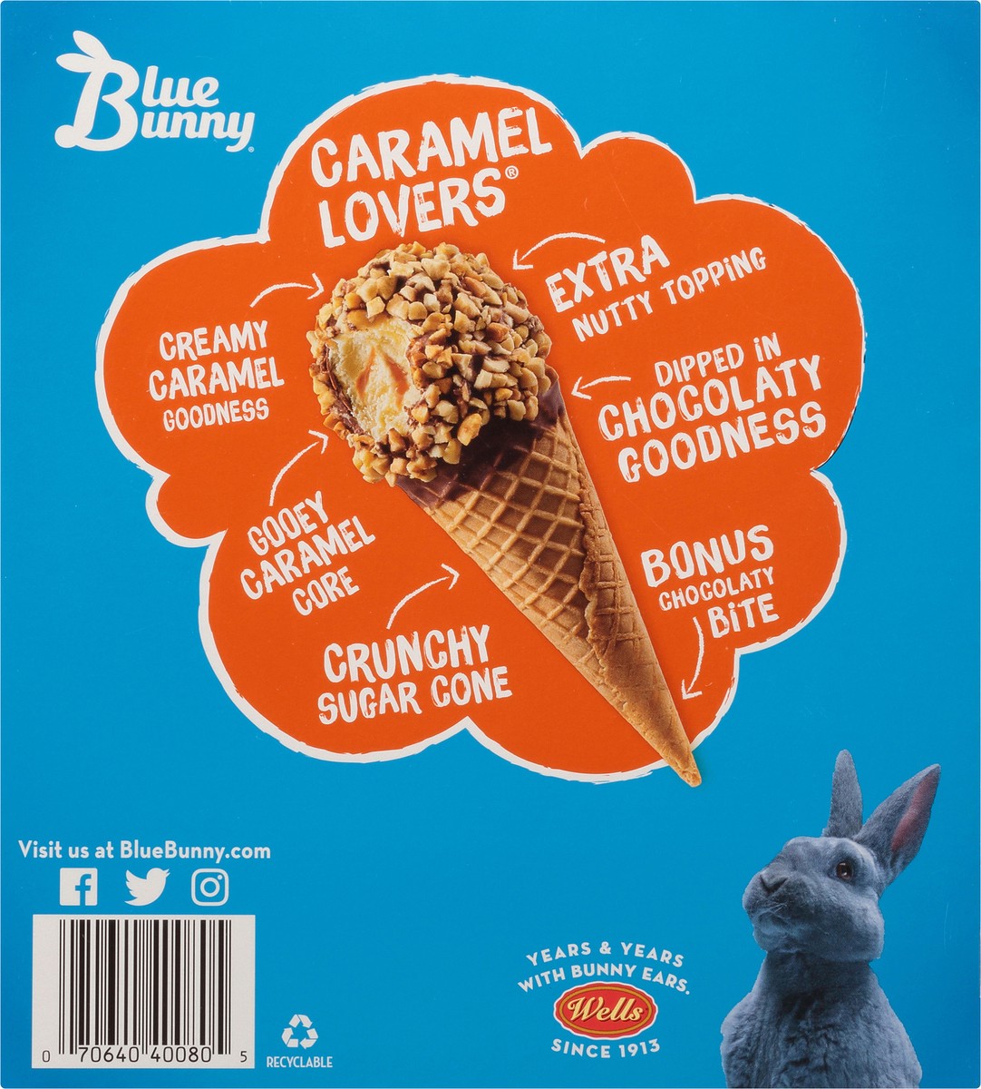 slide 12 of 12, Blue Bunny 6 Pack Caramel Lovers Frozen Dairy Dessert Cones 6 ea, 6 ct