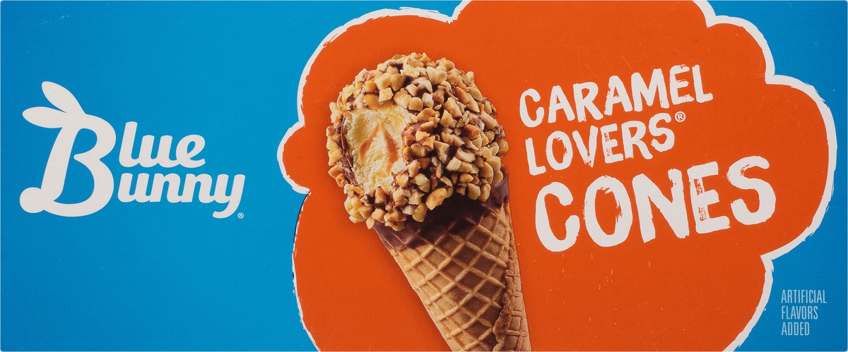 slide 10 of 12, Blue Bunny 6 Pack Caramel Lovers Frozen Dairy Dessert Cones 6 ea, 6 ct