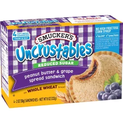 Smucker's Uncrustables Whole Wheat Peanut Butter Grape Jelly Sandwiches