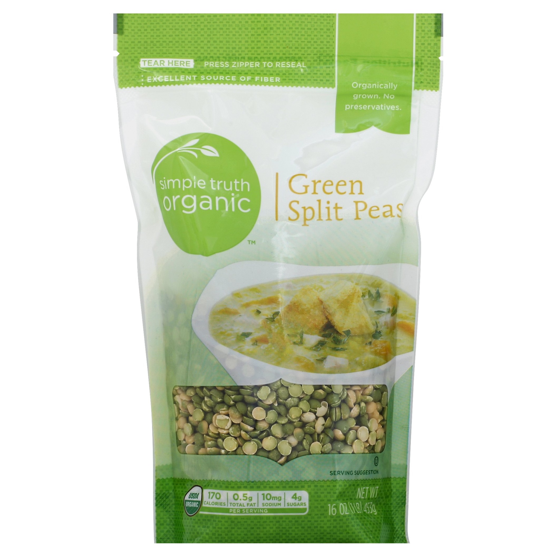 slide 1 of 1, Simple Truth Organic Green Split Peas 16 oz, 16 oz