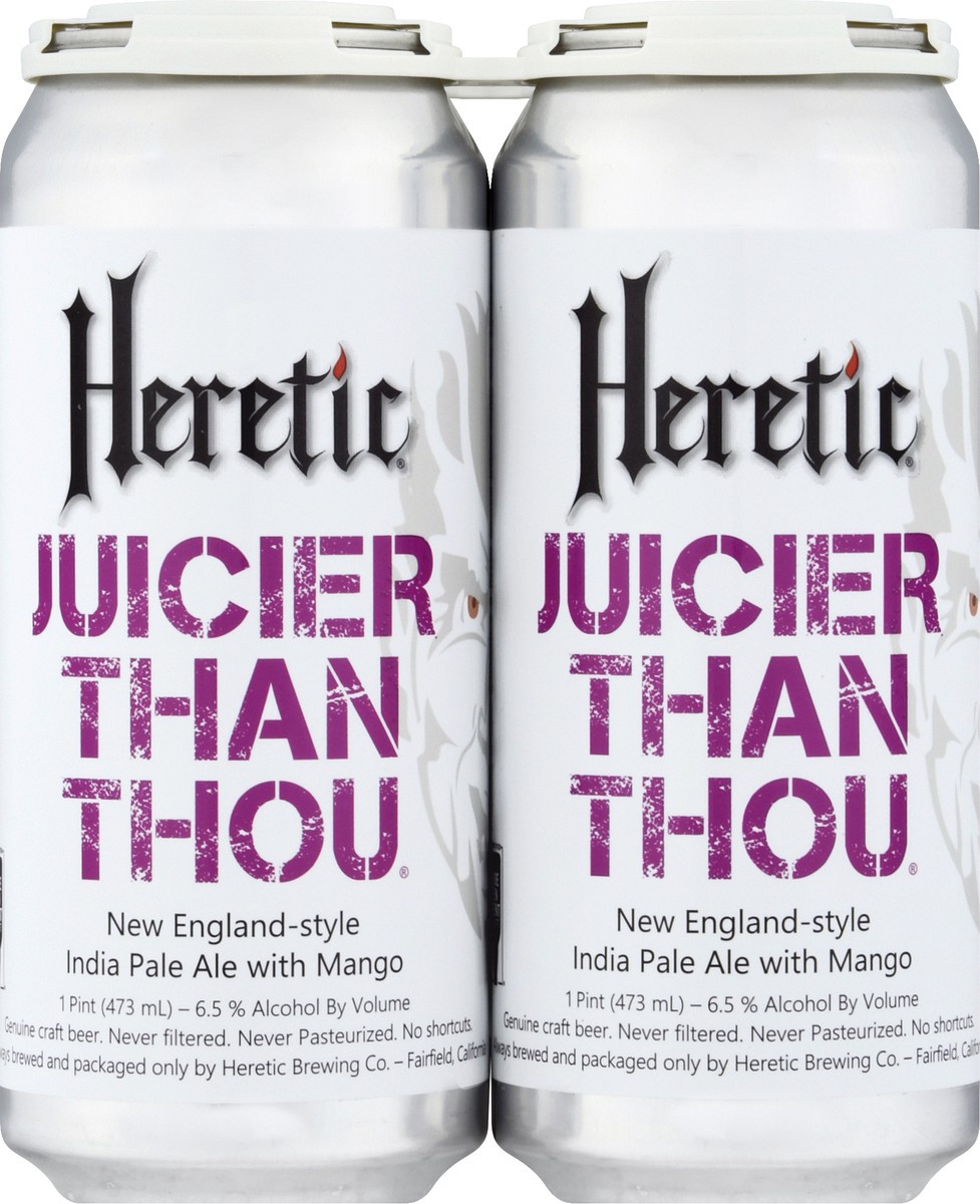 slide 4 of 11, Heretic Juicier than Thou Beer 4 ea, 6 ct; 12 oz