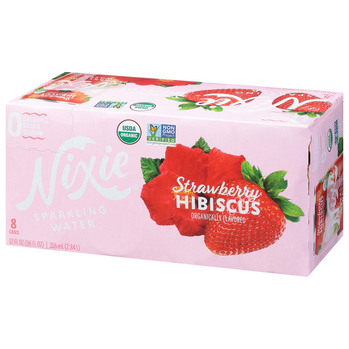 slide 4 of 9, Nixie Strawberry Hibiscus Sparkling Water 8 - 12 fl oz Cans, 