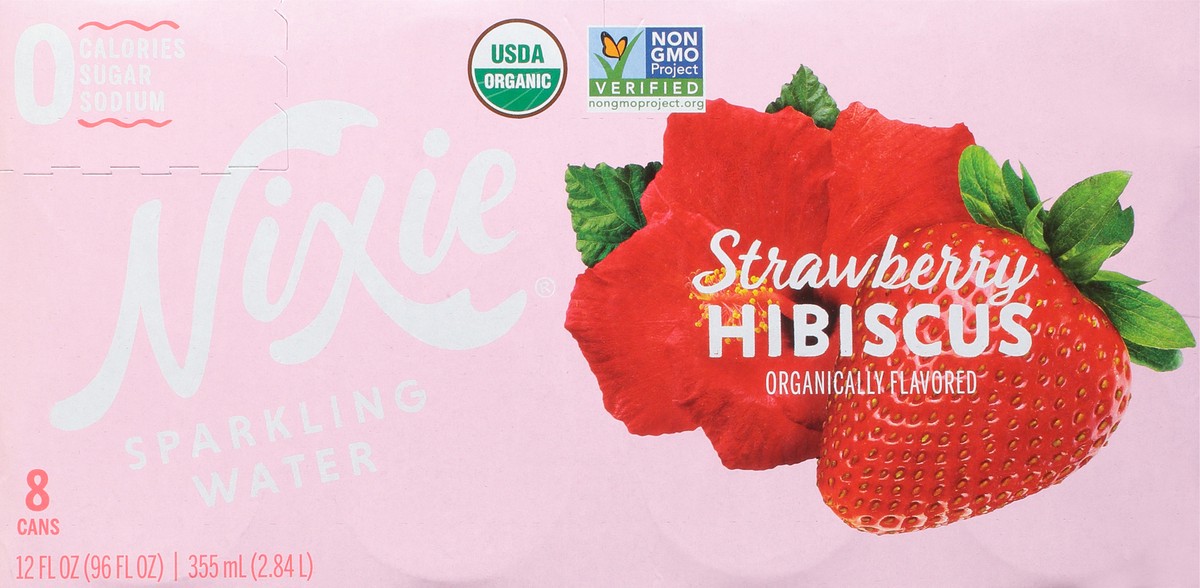 slide 7 of 9, Nixie Strawberry Hibiscus Sparkling Water 8 - 12 fl oz Cans, 