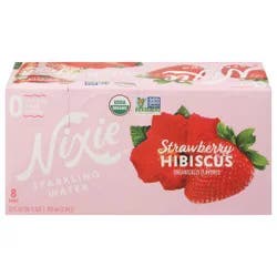 Nixie Strawberry Hibiscus Sparkling Water - 8 x 12 fl oz Cans