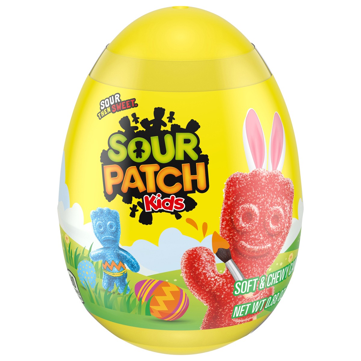 slide 1 of 9, SOUR PATCH KIDS Soft & Chewy Easter Candy, 0.88 oz Easter Egg, 0.88 oz