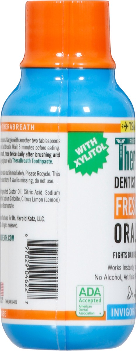 slide 3 of 9, TheraBreath Fresh Breath Mouthwash, Icy Mint, Alcohol-Free, Travel Size, 3 fl oz, 3 fl oz