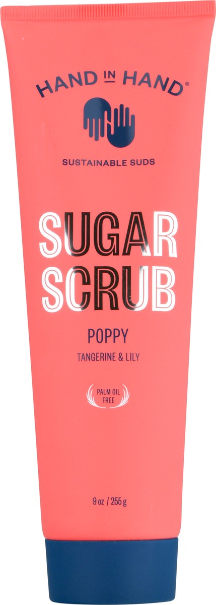 slide 11 of 12, Hand in Hand Poppy Tangerine & Lily Sugar Scrub 9 oz, 1 ct