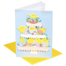 Papyrus Tiered Easter Chicks Easter Card, 1 ea