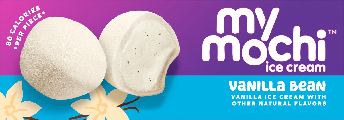 slide 4 of 9, My/Mochi Ice Cream Vanilla Bean, 6-Pack, 6 ct