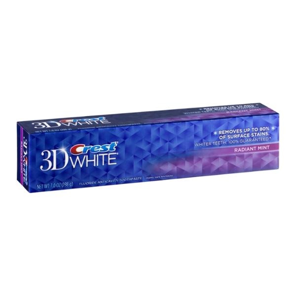 slide 1 of 1, Crest 3D White Radiant Mint Toothpaste, 7 oz