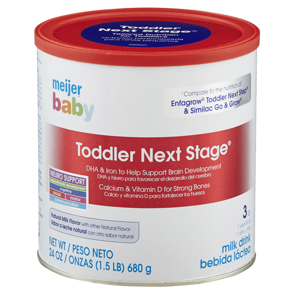 slide 1 of 3, Meijer Baby Stage 3 Toddler Non-GMO Formula, 24 oz