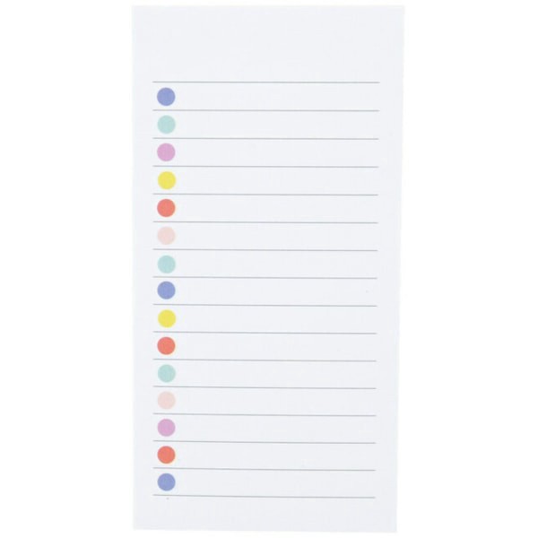 slide 4 of 6, Noted By Post-It Lined Notes With Dots, 2-15/16"" X 5-3/4"", White/Multicolor, 100 Sheets Per Pad, 100 ct
