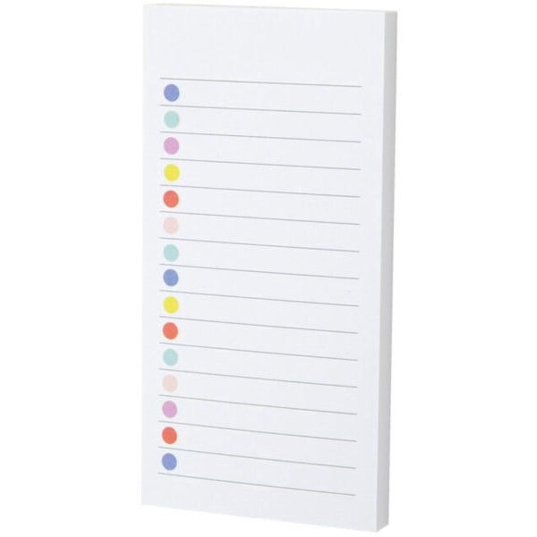 slide 5 of 6, Noted By Post-It Lined Notes With Dots, 2-15/16"" X 5-3/4"", White/Multicolor, 100 Sheets Per Pad, 100 ct
