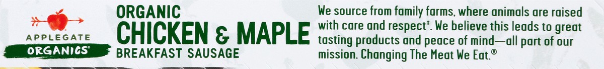 slide 9 of 9, Applegate Organics Chicken & Maple Breakfast Sausage, 10 ct; 7 oz