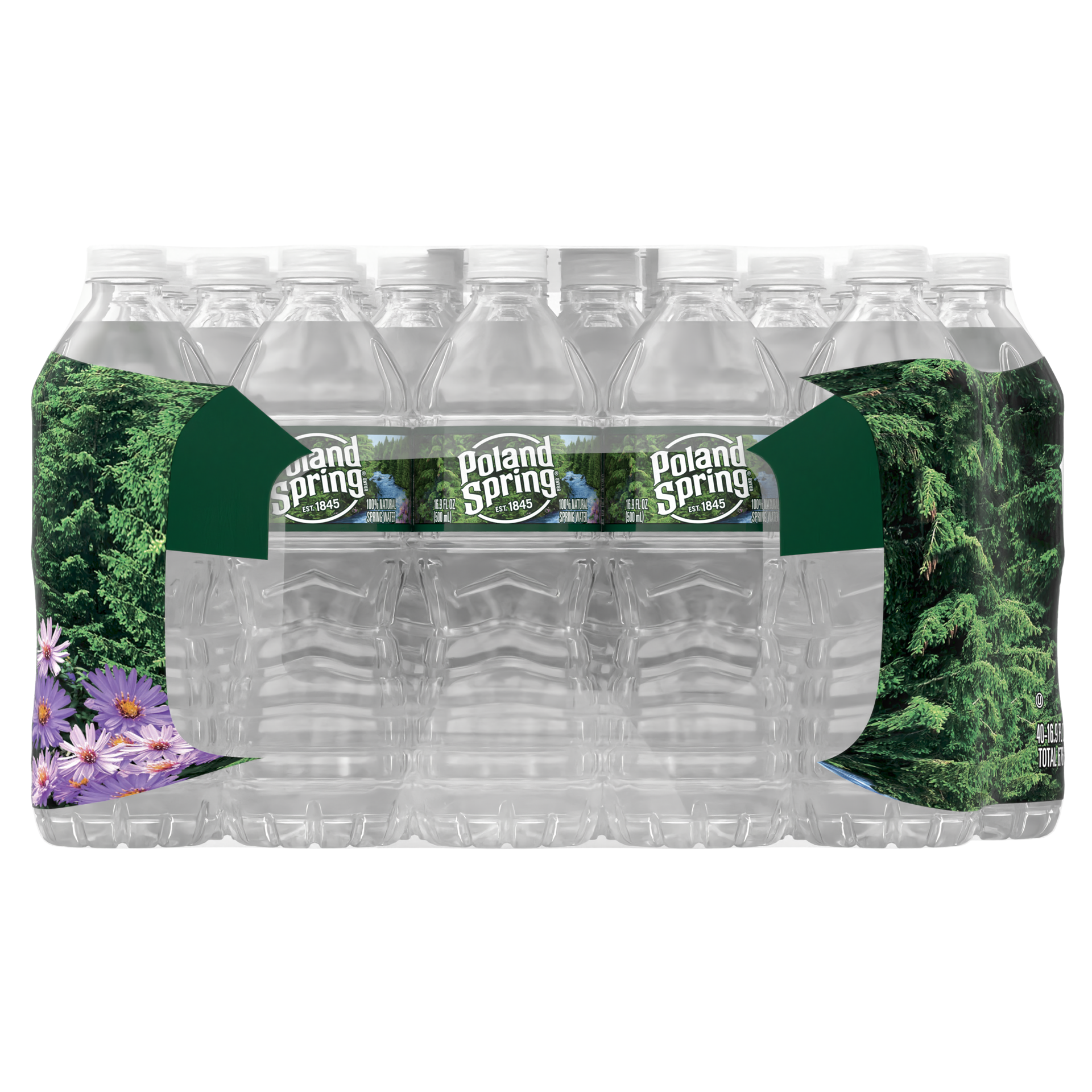 slide 2 of 4, POLAND SPRING Brand 100% Natural Spring Water, 16.9-ounce plastic bottles (Pack of 40), 16.9 fl oz