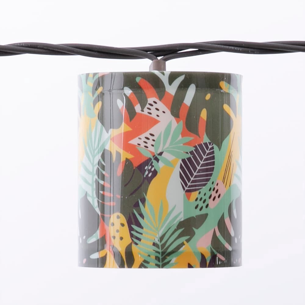 slide 2 of 2, Hd Designs Outdoors Printed Cylinder Light Set - Black Print, 10 ct