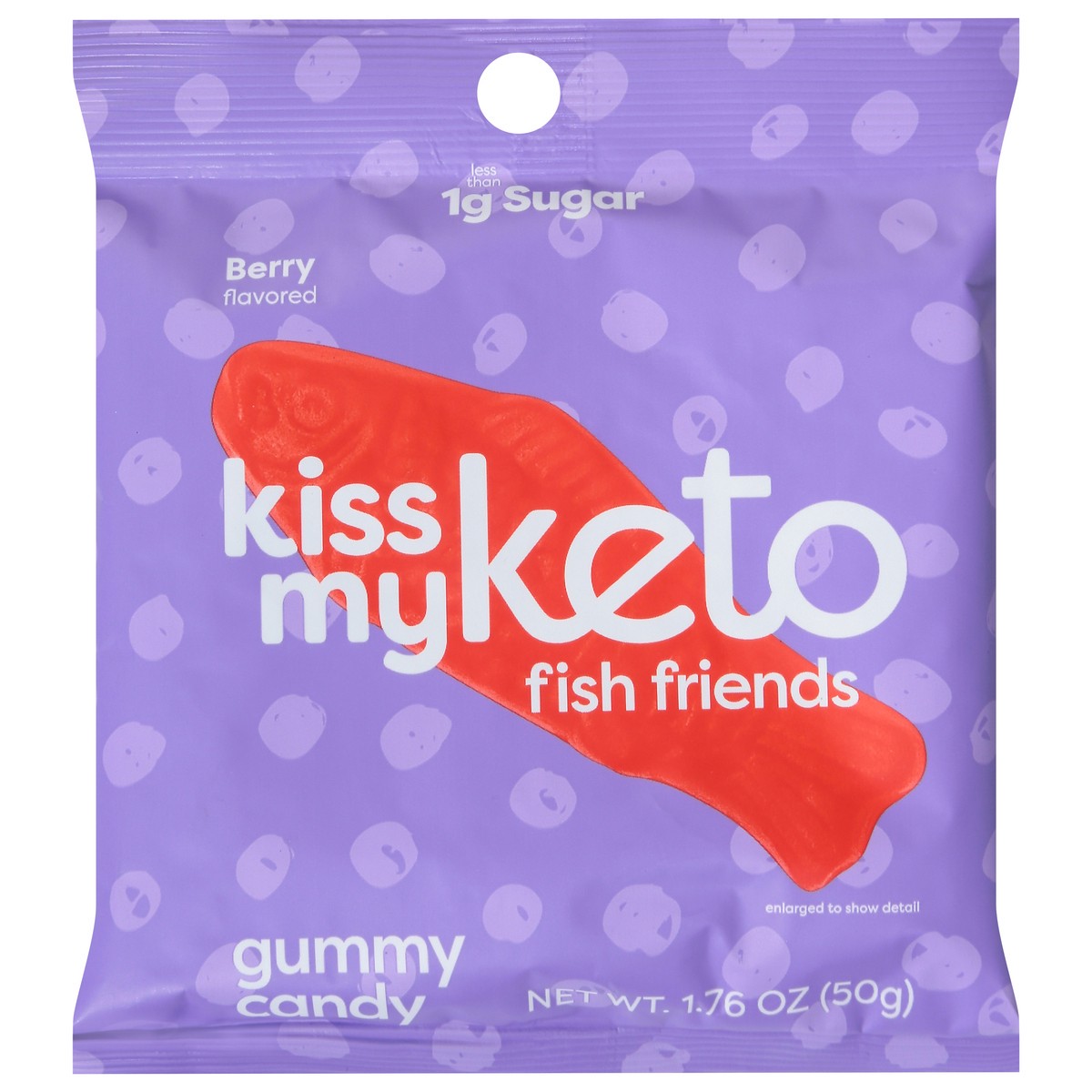 slide 1 of 13, Kiss My Keto Fish Friends Berry Flavored Gummy Candy 1.76 oz, 1.76 oz