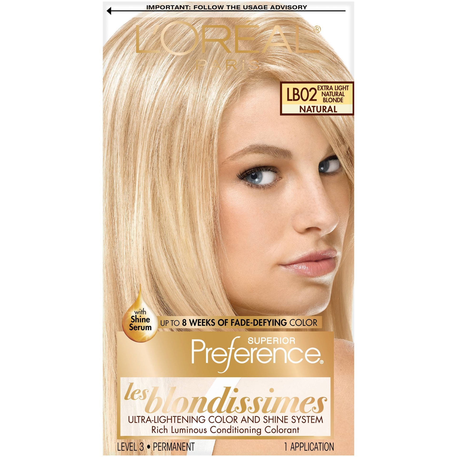 slide 1 of 1, L'Oréal Superior Preference Fade-Defying Color + Shine System - LB02 Extra Light Natural Blonde, 1 ct