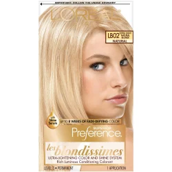 L'Oréal Superior Preference Les Blondissimes Ultra Lightening Color and Shine System - 6.5 fl oz - LB02 Extra Light Natural Blonde - 1 Kit