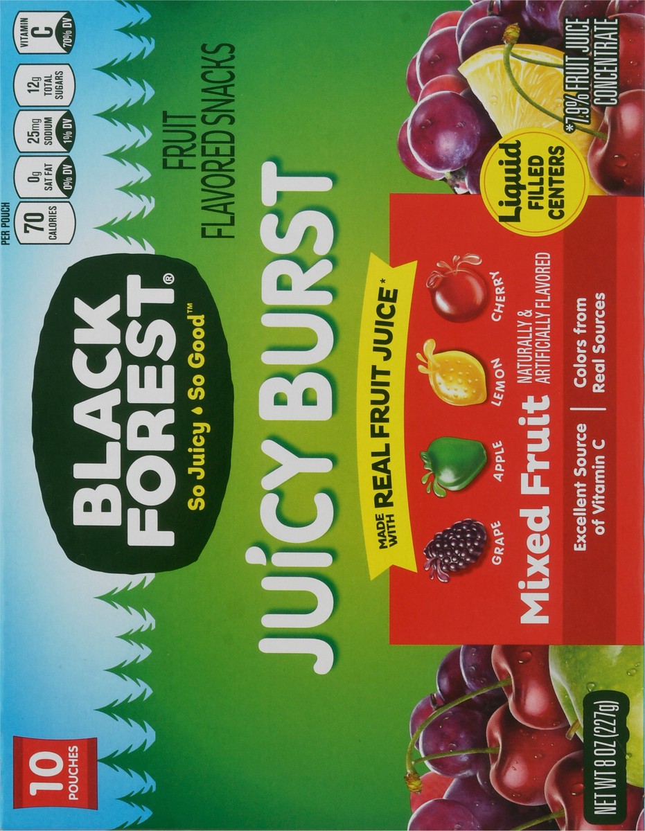 slide 3 of 14, Black Forest Juicy Burst Mixed Fruit Fruit Flavored Snacks 10 ea, 10 ct