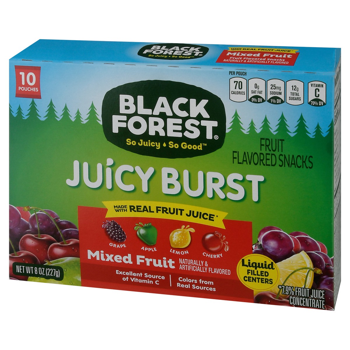 slide 12 of 14, Black Forest Juicy Burst Mixed Fruit Fruit Flavored Snacks 10 ea, 10 ct