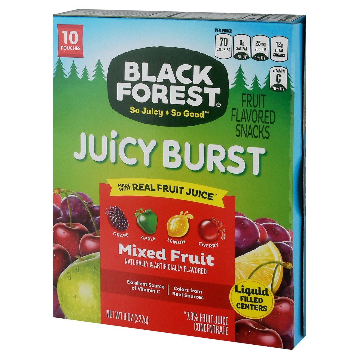 slide 7 of 14, Black Forest Juicy Burst Mixed Fruit Fruit Flavored Snacks 10 ea, 10 ct