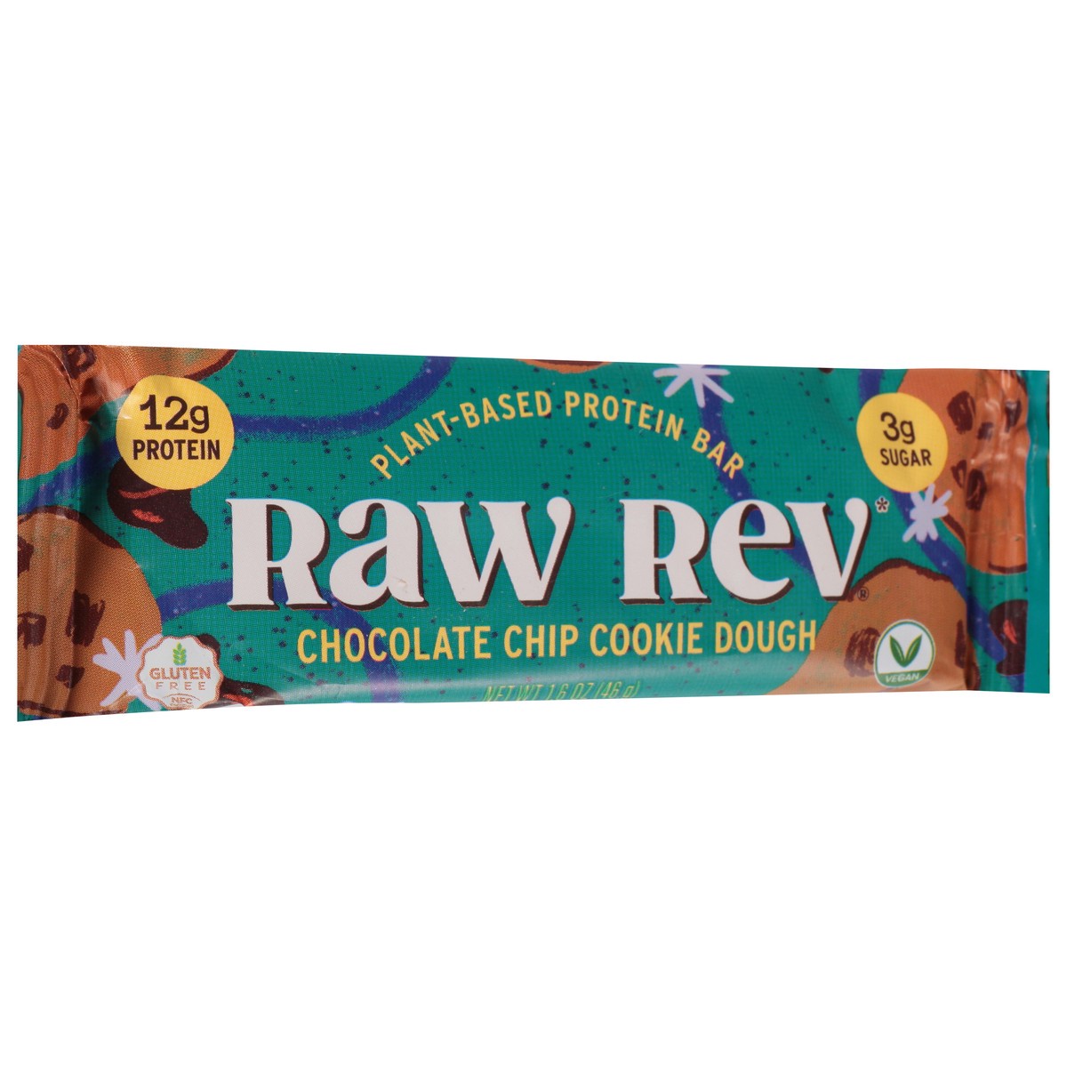 slide 2 of 9, Raw Rev Plant-Based Chocolate Chip Cookie Dough Protein Bar 1.6 oz, 1.6 oz