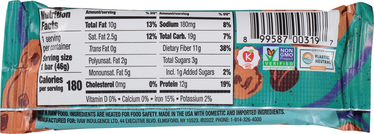 slide 5 of 9, Raw Rev Plant-Based Chocolate Chip Cookie Dough Protein Bar 1.6 oz, 1.6 oz