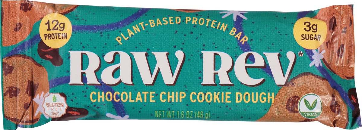 slide 6 of 9, Raw Rev Plant-Based Chocolate Chip Cookie Dough Protein Bar 1.6 oz, 1.6 oz