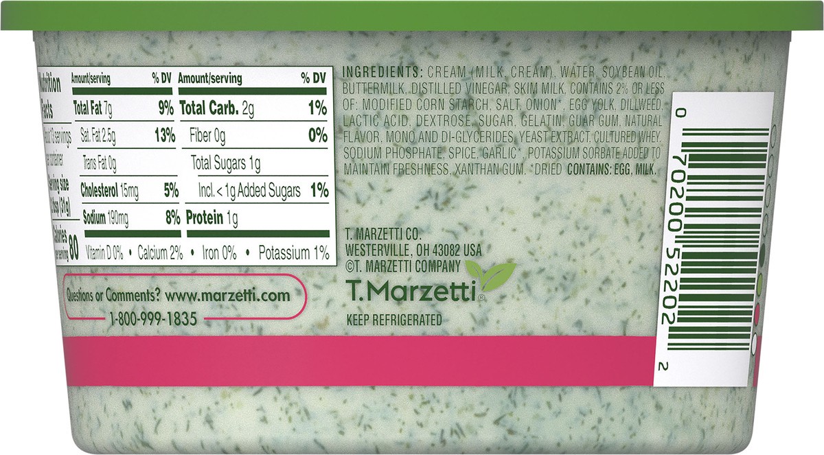 slide 4 of 9, Marzetti Dill Veggie Dip 14 oz. Tub, 14 oz