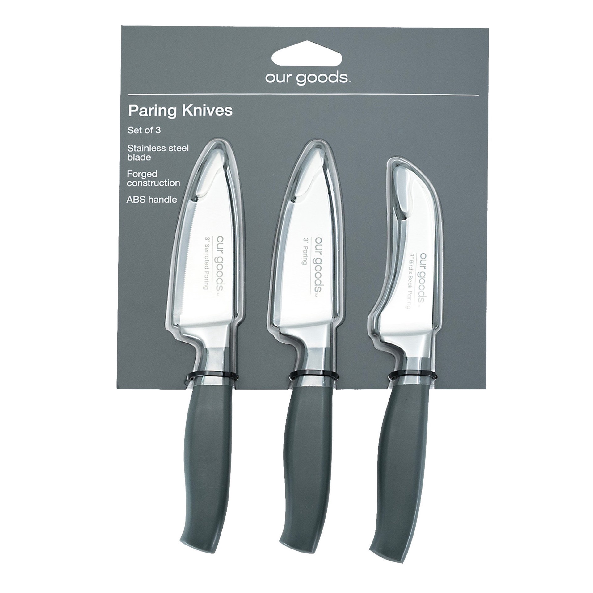 slide 1 of 1, our goods Paring Knives Set, 3 ct