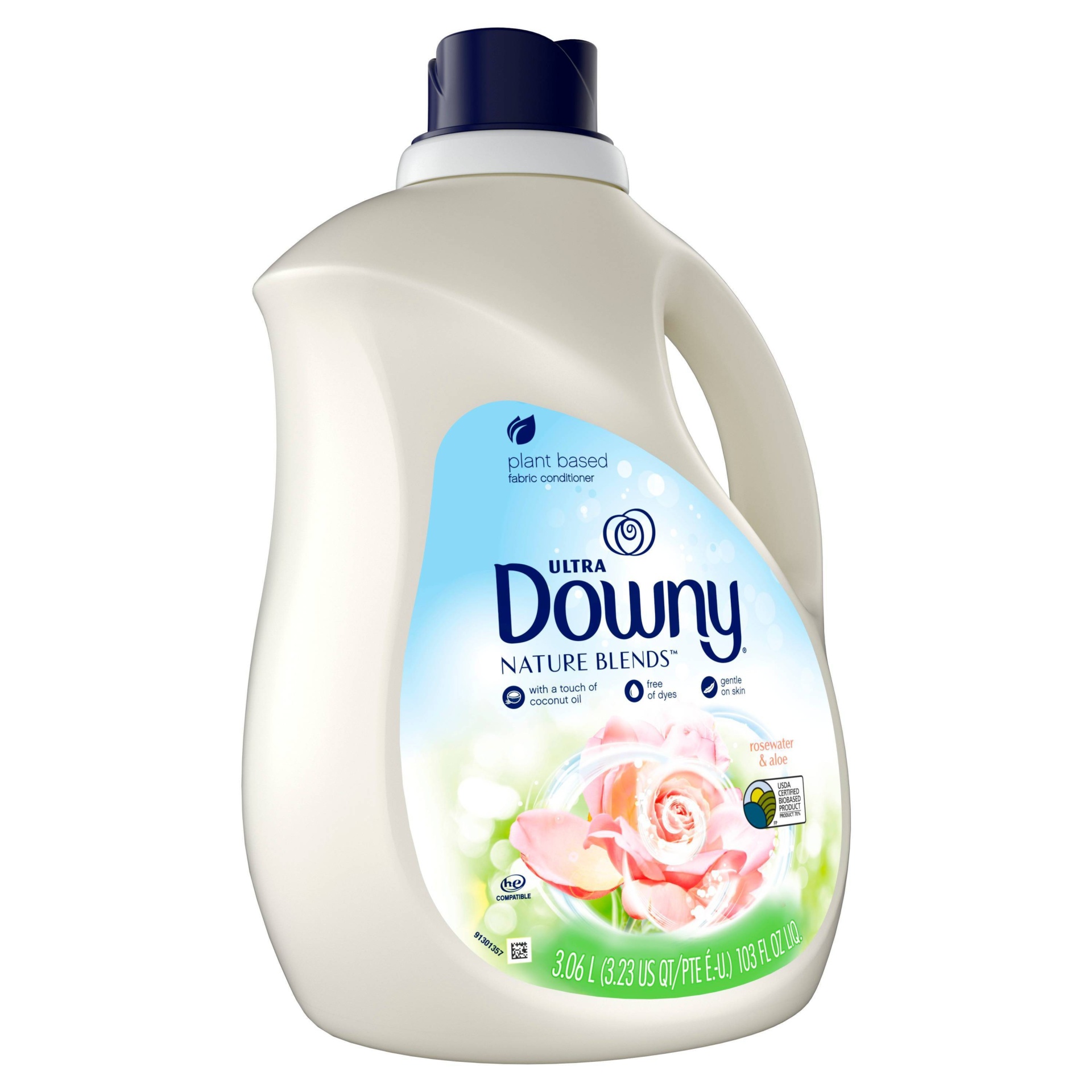 Downy Rosewater & Aloe Nature Blends Fabric Softener 103 oz | Shipt