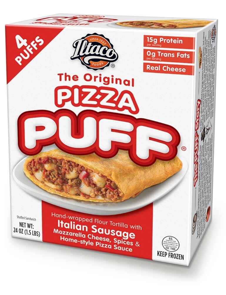 slide 1 of 1, Iltaco The Original Sausage Pizza Puff, 4 ct