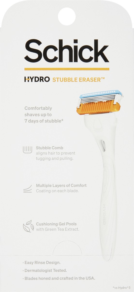 slide 7 of 11, Schick Hydro Stubble Eraser 3 Blades Razor 1 ea, 2 ct