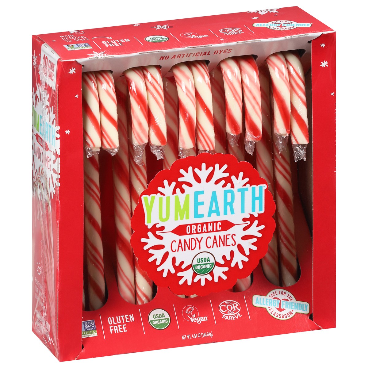 slide 2 of 9, YumEarth Organic Candy Canes 10 ea, 10 ct