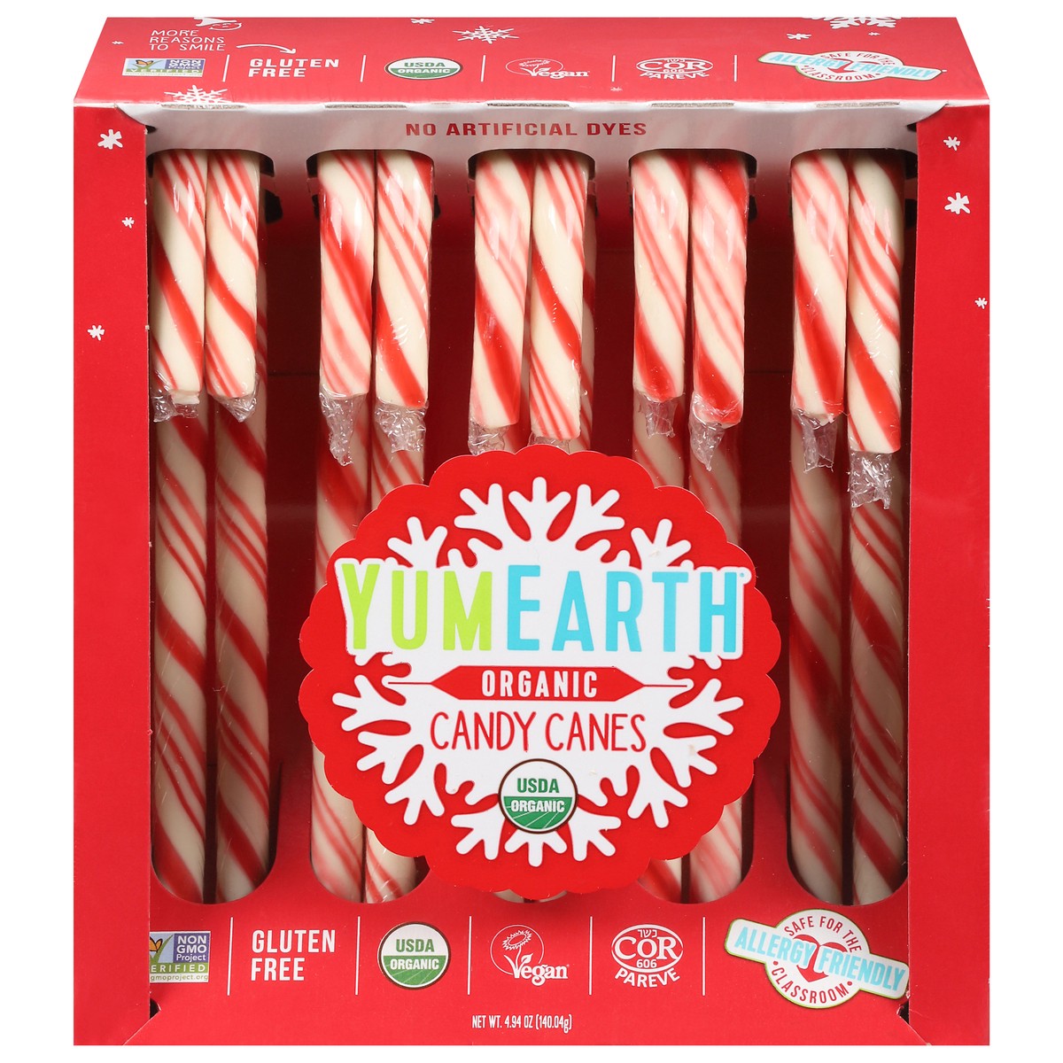 slide 1 of 9, YumEarth Organic Candy Canes 10 ea, 10 ct